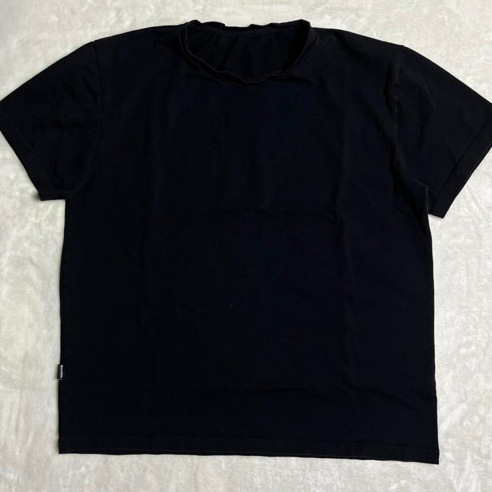 BlackMilk Minimalist T-Shirt Size Med Black Stretch Goth Emo Box Baggy FLAWED